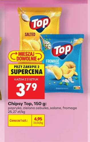 Chipsy Top papryka +3 warianty