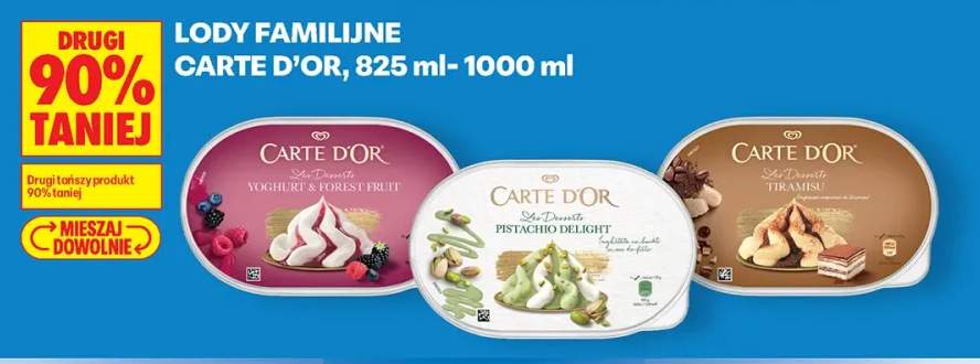 Lody familijne Carte D'Or Yoghurt & Forest Fruit +2 warianty