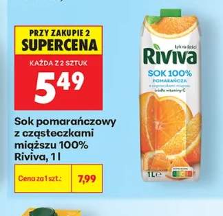 Sok pomarańczowy z cząsteczkami miąższu Riviva 100%