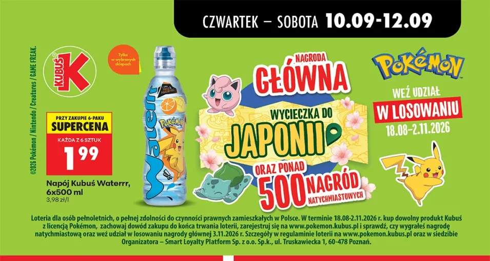 Napój Kubuś Waterrr 6-pak