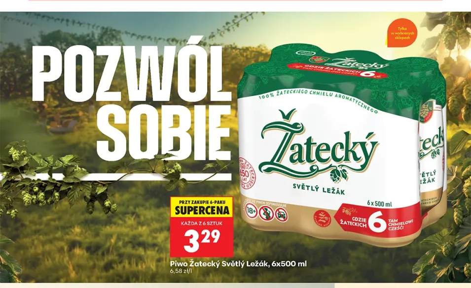 Piwo Žatecký Světlý Ležák 6-pak 500 ml