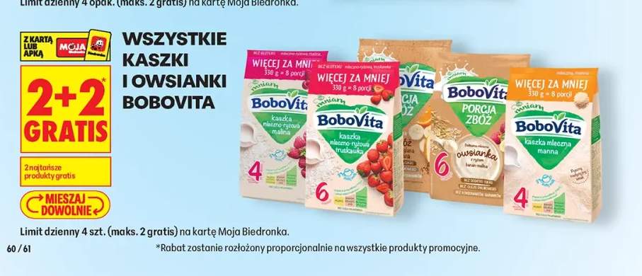 Owsianka z ryżem banan-malina BoboVita Porcja Zbóż +4 warianty