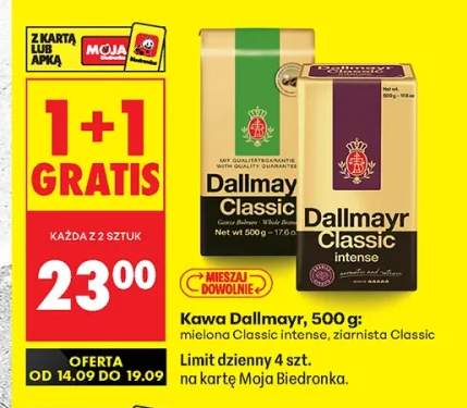 Kawa ziarnista Dallmayr Classic +1 wariant