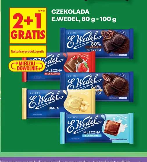 Czekolada mocno gorzka 80% E.Wedel +4 warianty