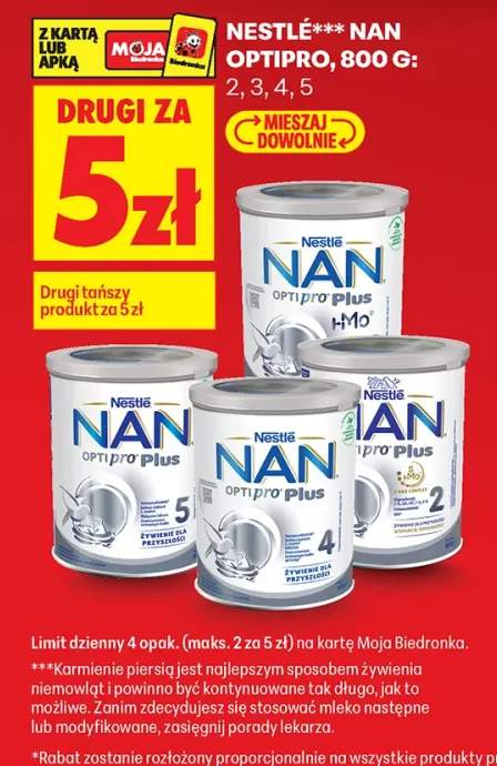Mleko modyfikowane Nestlé NAN Optipro 2 +3 warianty