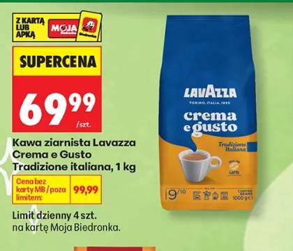 Kawa ziarnista Lavazza Crema e Gusto Tradizione italiana