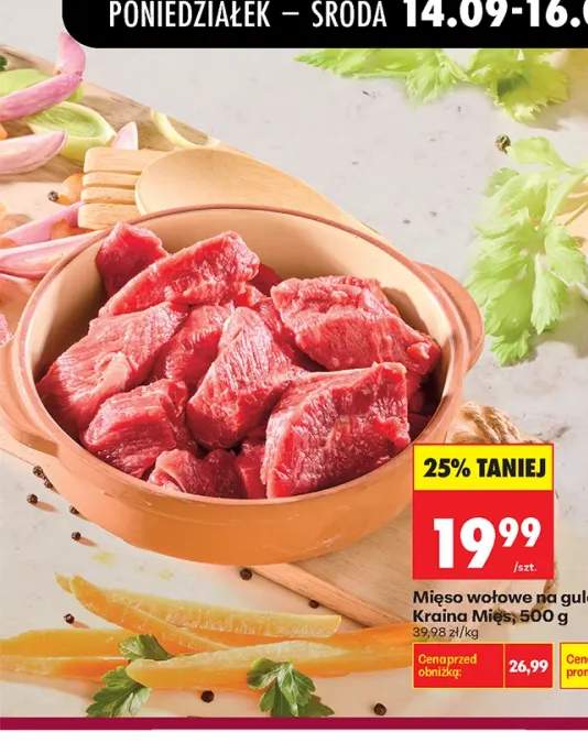 Mięso wołowe na gulasz Kraina Mięs