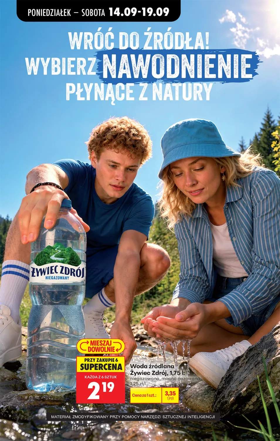 Woda źródlana niegazowana Żywiec Zdrój +1 wariant