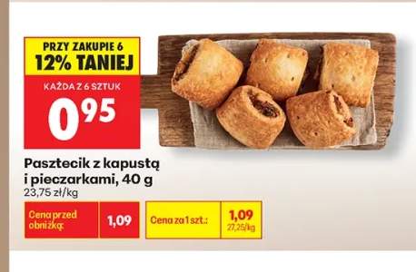 Pasztecik z kapustą i pieczarkami