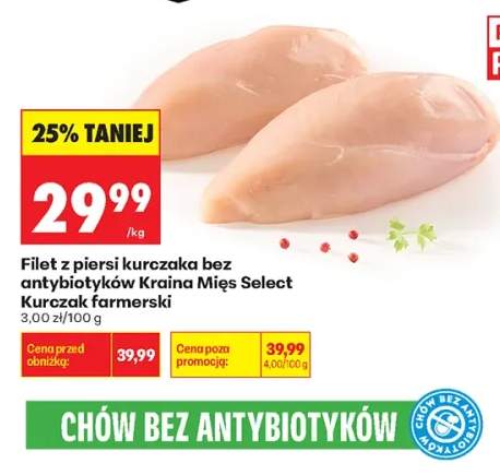 Filet z piersi kurczaka bez antybiotyków Kraina Mięs Select Kurczak farmerski
