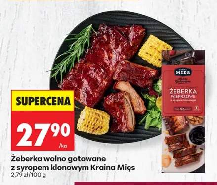 Żeberka wolno gotowane z syropem klonowym Kraina Mięs