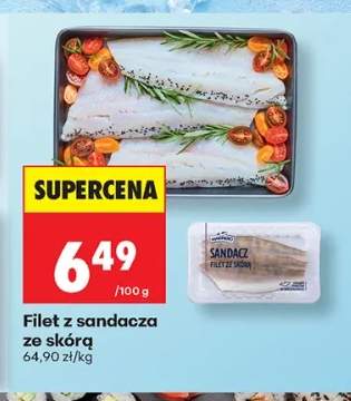 Filet z sandacza ze skórą Marinero