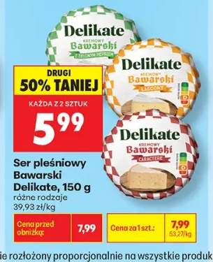 Ser pleśniowy Bawarski Delikate z zielonym pieprzem +2 warianty
