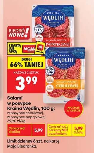 Salami w posypce paprykowej Kraina Wędlin +1 wariant