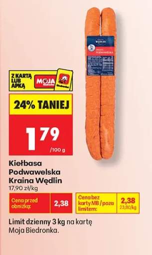 Kiełbasa podwawelska Kraina Wędlin