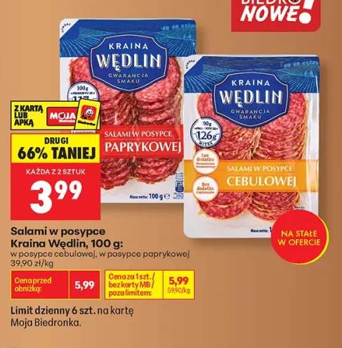 Salami w posypce paprykowej Kraina Wędlin +1 wariant