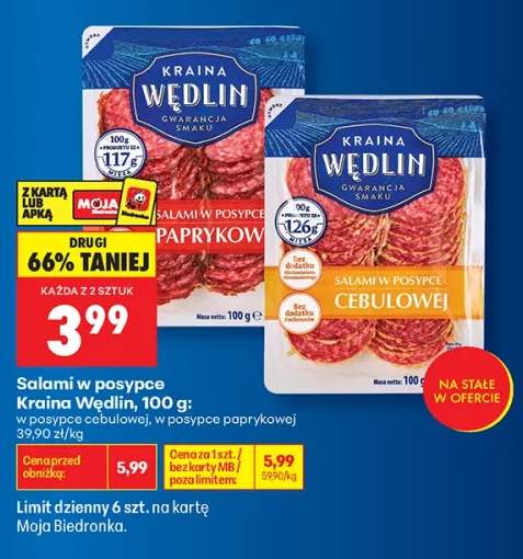 Salami w posypce cebulowej Kraina Wędlin +1 wariant