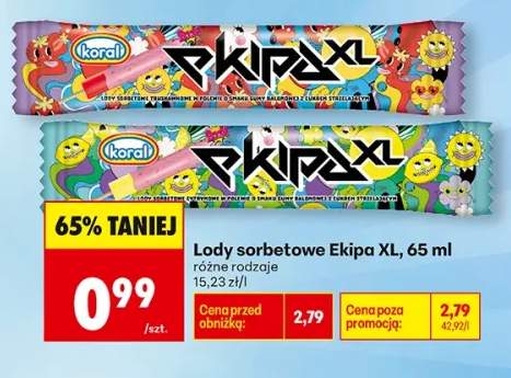 Lody sorbetowe Ekipa XL
