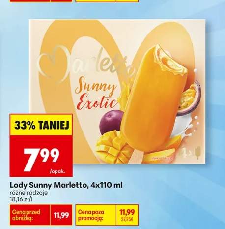 Lody Sunny Marletto 4-pak 110 ml