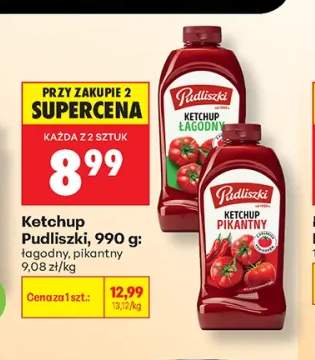 Ketchup Pudliszki łagodny +1 wariant