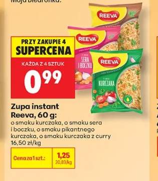 Zupa instant Reeva o smaku kurczaka +3 warianty