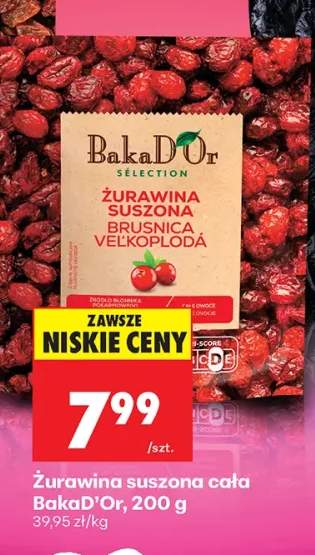 Żurawina suszona cała BakaD'Or