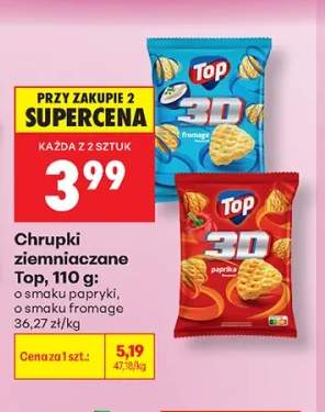 Chrupki ziemniaczane Top o smaku papryki +1 wariant