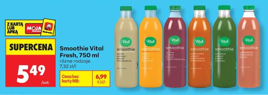 Smoothie Vital Fresh mango jabłko banan marakuja +5 wariantów