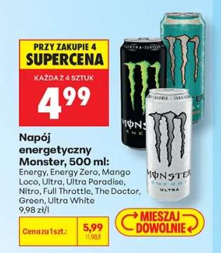 Napój energetyczny Monster Energy +9 wariantów