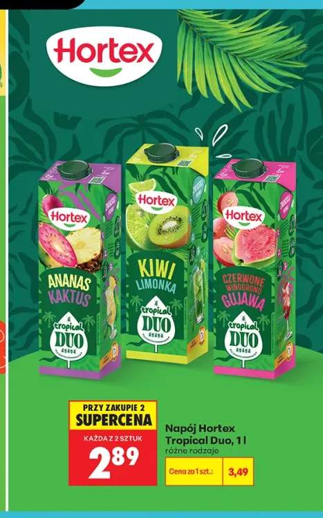 Napój Hortex Tropical Duo ananas kaktus +2 warianty