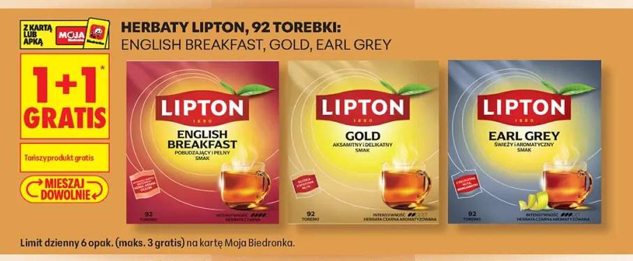 Herbata Lipton English Breakfast +2 warianty