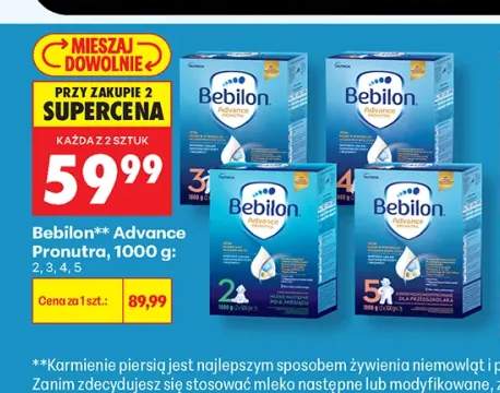 Mleko modyfikowane Bebilon Advance Pronutra 2 +3 warianty