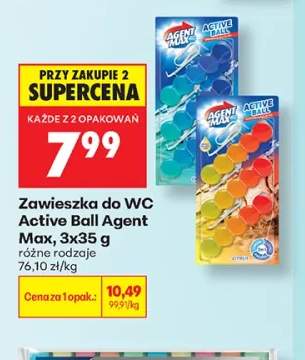 Zawieszka do WC Active Ball Agent Max 3-pak