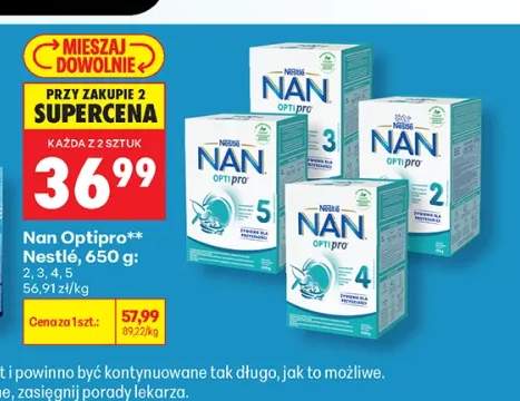 Mleko modyfikowane Nan Optipro 2 Nestlé +3 warianty