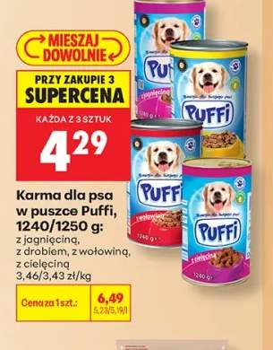 Karma dla psa w puszce Puffi z jagnięciną +3 warianty