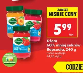Dżem 60% mniej cukrów Rapsodia