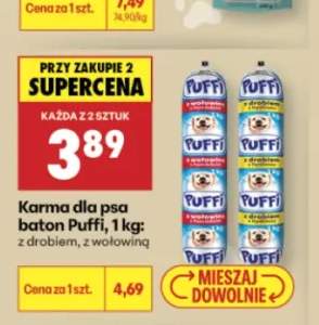 Karma dla psa baton Puffi z wołowiną +1 wariant