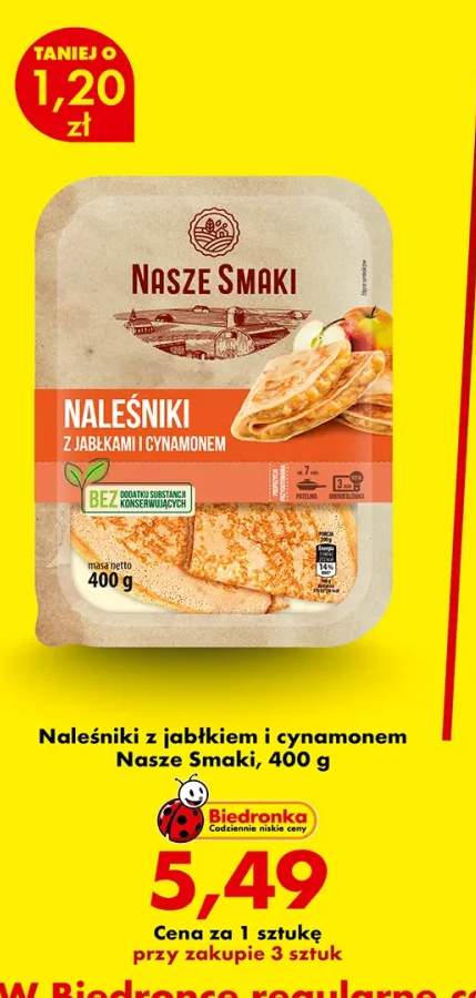 Naleśniki z jabłkiem i cynamonem Nasze Smaki