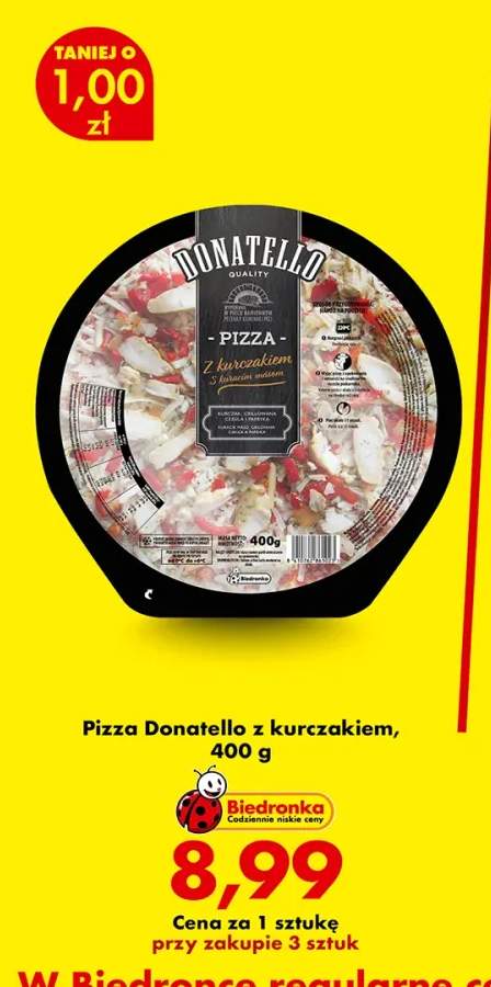Pizza Donatello z kurczakiem