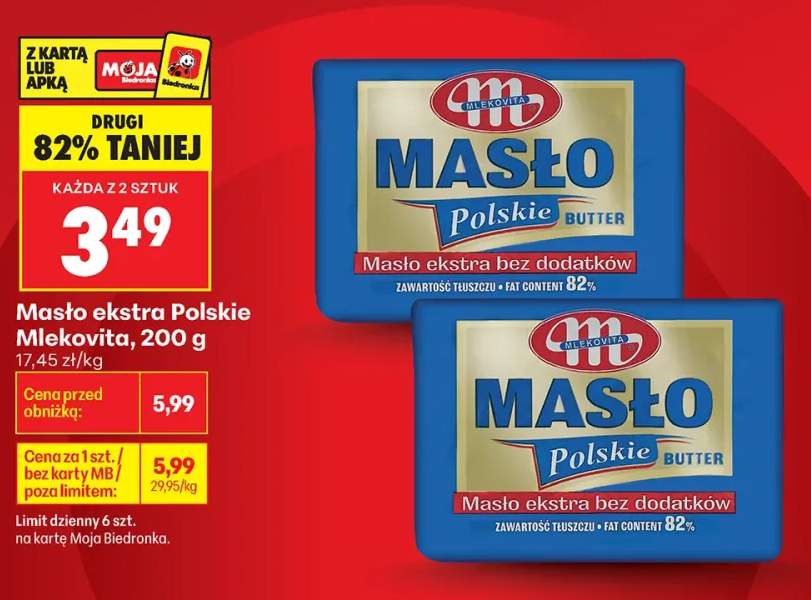 Masło ekstra Polskie Mlekovita