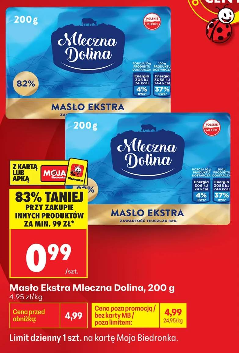 Masło Ekstra Mleczna Dolina