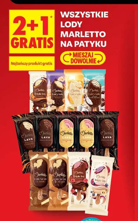 Lody Marletto na patyku +11 wariantów