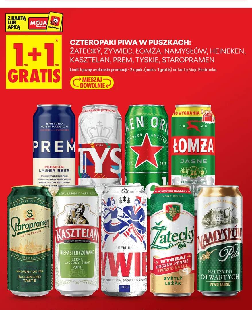 Piwo Žatecký Světlý Ležák 4-pak +8 wariantów