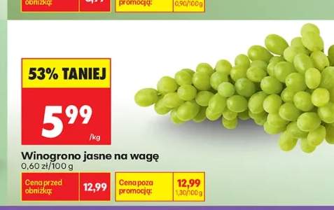 Winogrona jasne na wagę