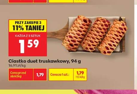 Ciastko duet truskawkowy