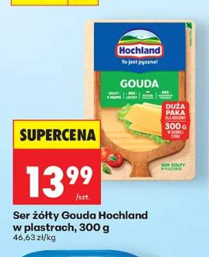 Ser żółty Gouda w plastrach Hochland