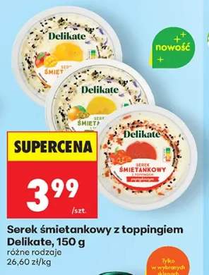 Serek śmietankowy z toppingiem Delikate