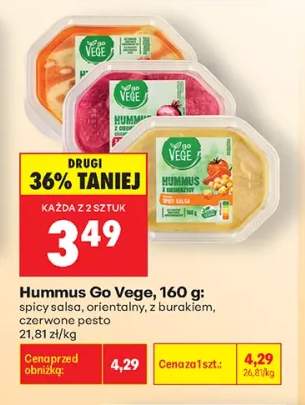 Hummus spicy salsa Go Vege +3 warianty