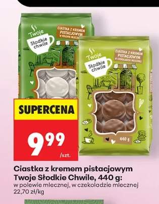 Ciastka z kremem pistacjowym w czekoladzie mlecznej Twoje Słodkie Chwile +1 wariant
