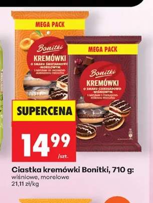 Ciastka kremówki wiśniowe Bonitki +1 wariant